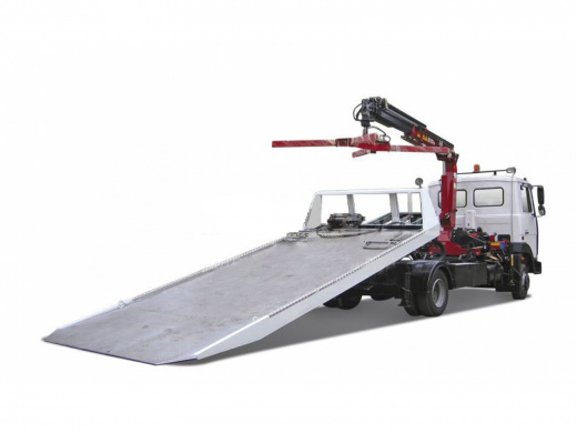Эвакуатор МАЗ-4371 с краном-манипулятором и сдвижной платформой